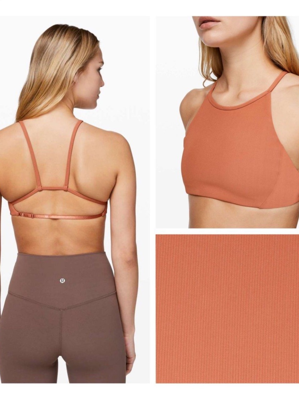 Lululemon Inner Glow Bra in Canyon Rock size 6